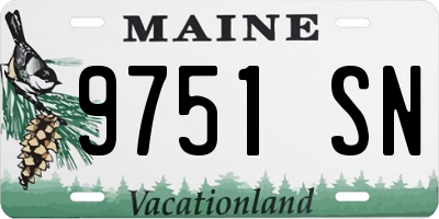 ME license plate 9751SN