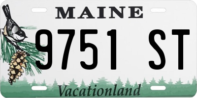 ME license plate 9751ST