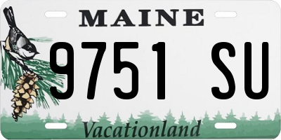 ME license plate 9751SU