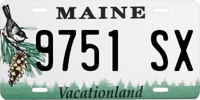 ME license plate 9751SX