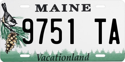 ME license plate 9751TA