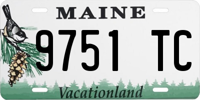 ME license plate 9751TC