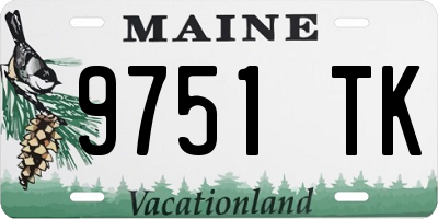 ME license plate 9751TK