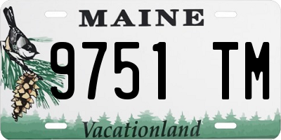 ME license plate 9751TM