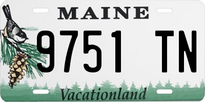 ME license plate 9751TN