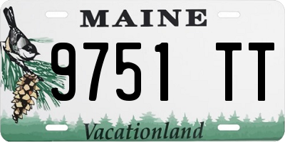 ME license plate 9751TT