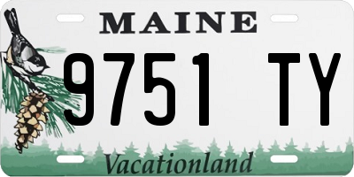 ME license plate 9751TY