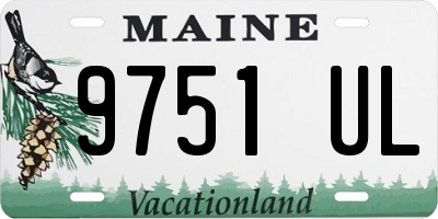 ME license plate 9751UL