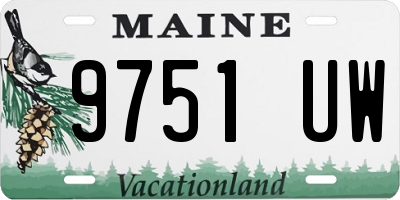 ME license plate 9751UW