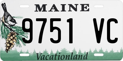 ME license plate 9751VC