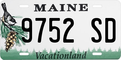 ME license plate 9752SD