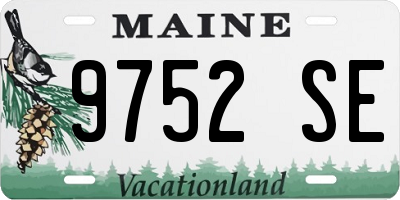 ME license plate 9752SE