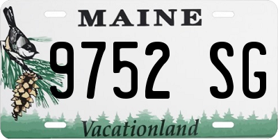 ME license plate 9752SG