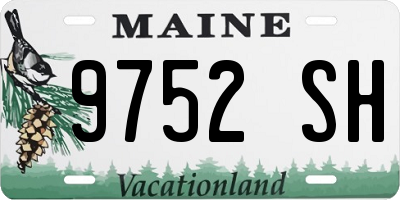 ME license plate 9752SH