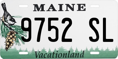 ME license plate 9752SL