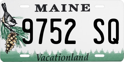 ME license plate 9752SQ