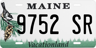 ME license plate 9752SR