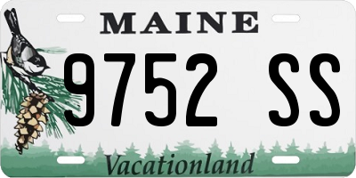 ME license plate 9752SS
