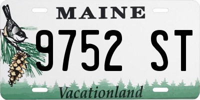 ME license plate 9752ST