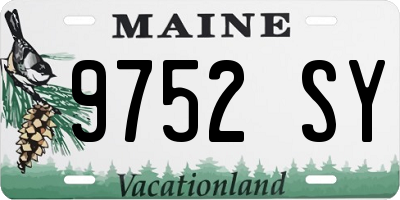 ME license plate 9752SY