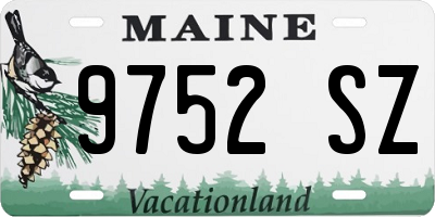 ME license plate 9752SZ
