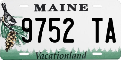 ME license plate 9752TA