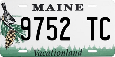 ME license plate 9752TC