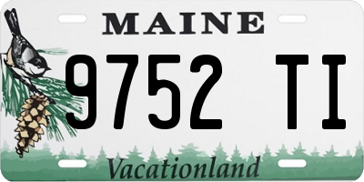 ME license plate 9752TI