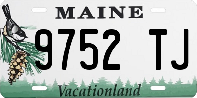 ME license plate 9752TJ