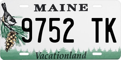 ME license plate 9752TK