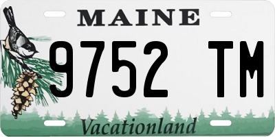 ME license plate 9752TM