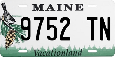 ME license plate 9752TN