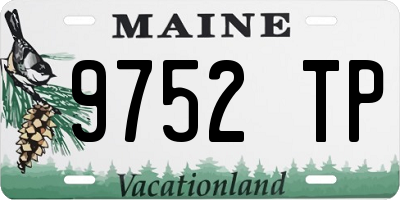 ME license plate 9752TP