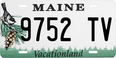 ME license plate 9752TV