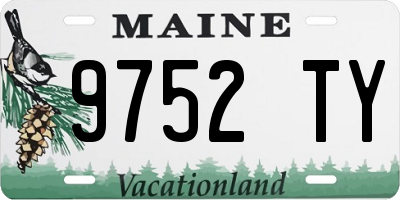 ME license plate 9752TY