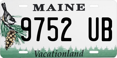 ME license plate 9752UB