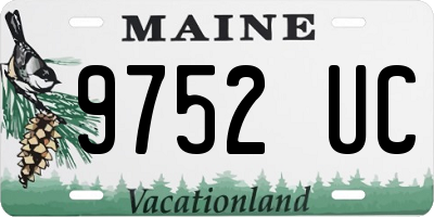 ME license plate 9752UC