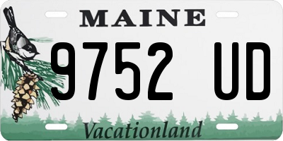 ME license plate 9752UD