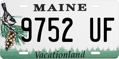 ME license plate 9752UF