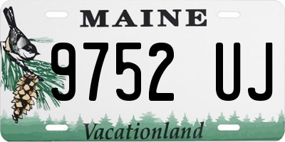 ME license plate 9752UJ