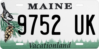 ME license plate 9752UK