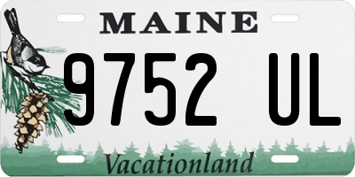ME license plate 9752UL
