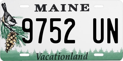 ME license plate 9752UN