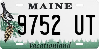 ME license plate 9752UT