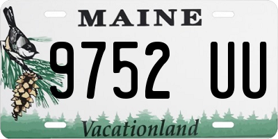 ME license plate 9752UU