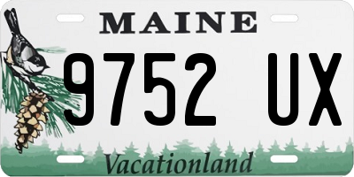 ME license plate 9752UX