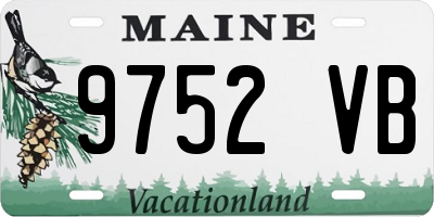 ME license plate 9752VB