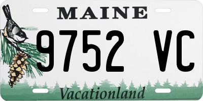 ME license plate 9752VC
