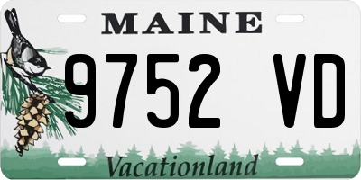 ME license plate 9752VD
