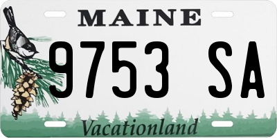 ME license plate 9753SA